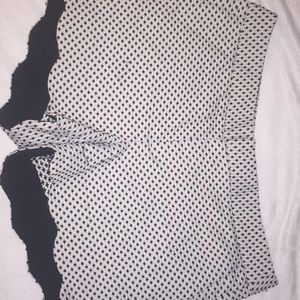 Scalloped Black Polk Dot Shorts
